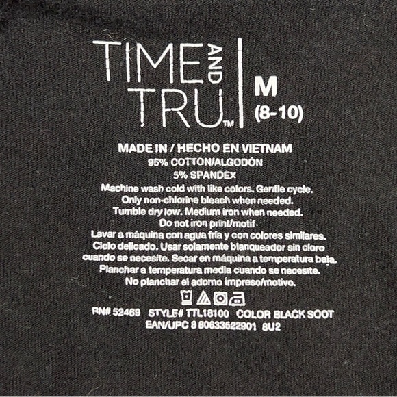 MEDIUM CLASSIC BLACK TANK TOP SLEEVELESS STRETCH SPAGHETTI STRAPS - Picture 10 of 10